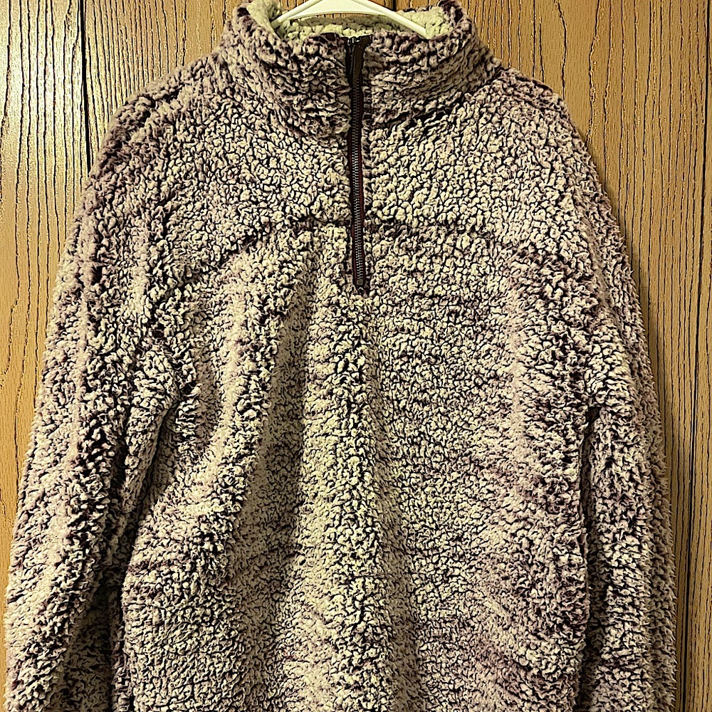 Maroon/purple Sherpa 1/4 zip